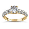varitsa-jewellers - Solid 14K Yellow Gold Noble Round Engagement Ring - 01WS52